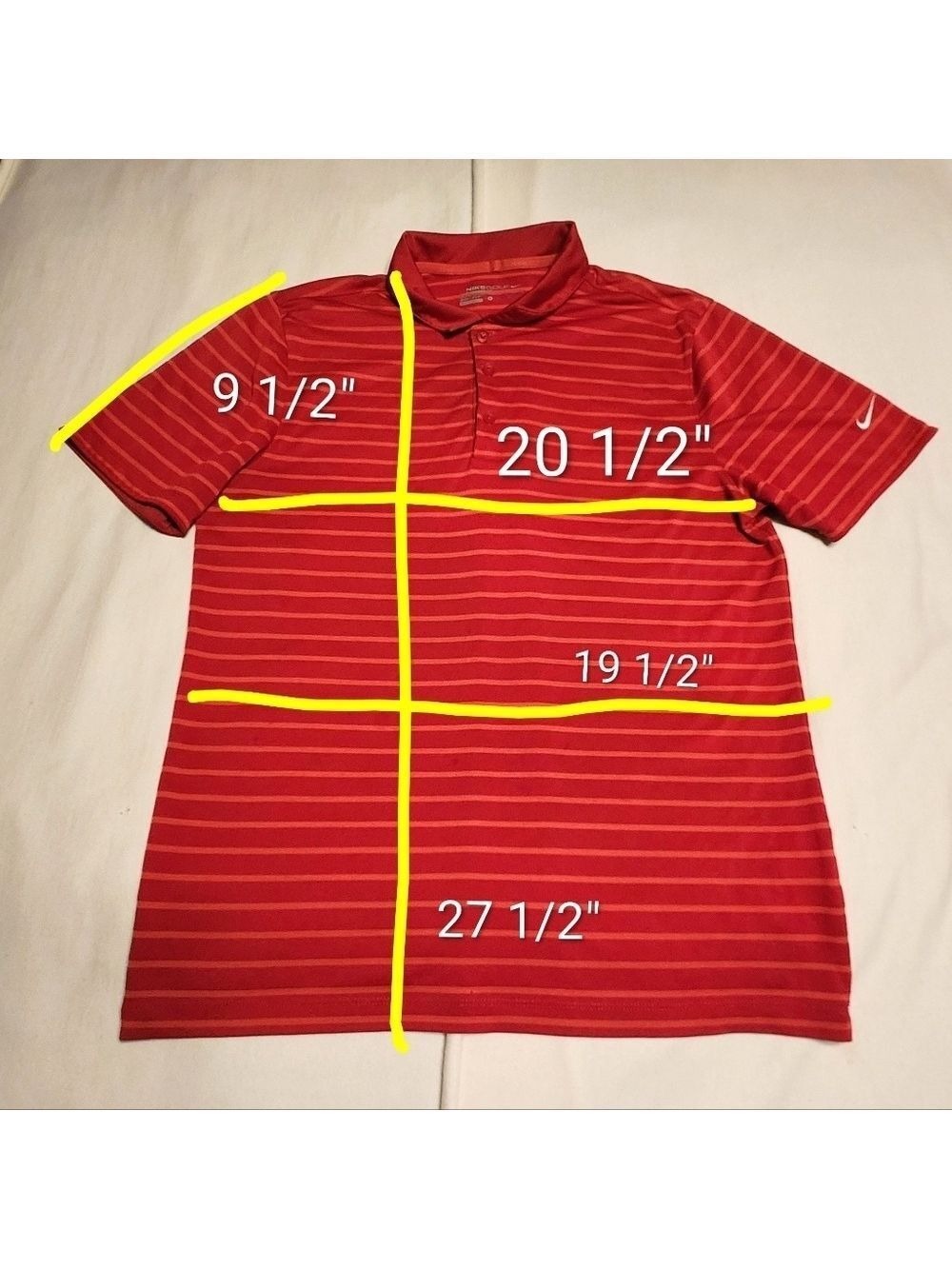 Nike Dri Fit Polo Shirt Mens Red Small - Picture 9 of 9